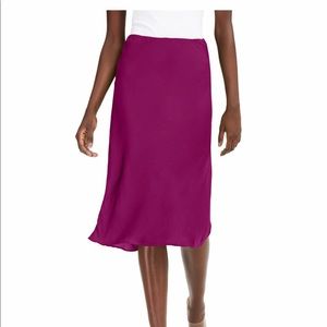 INC Bias-Cut Satin Midi Skirt XXL NWT